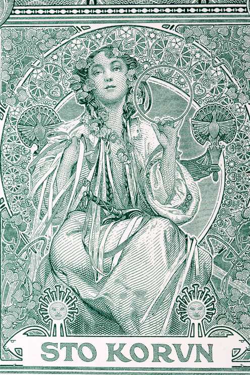 Slovak princess a portrait from money