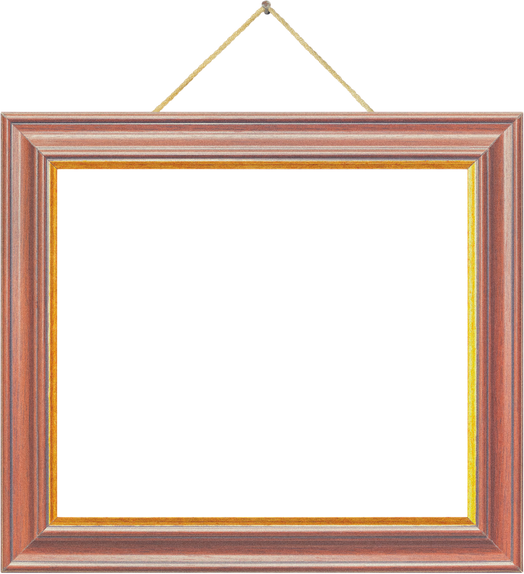 Cutout of Hanging Picture Frame
